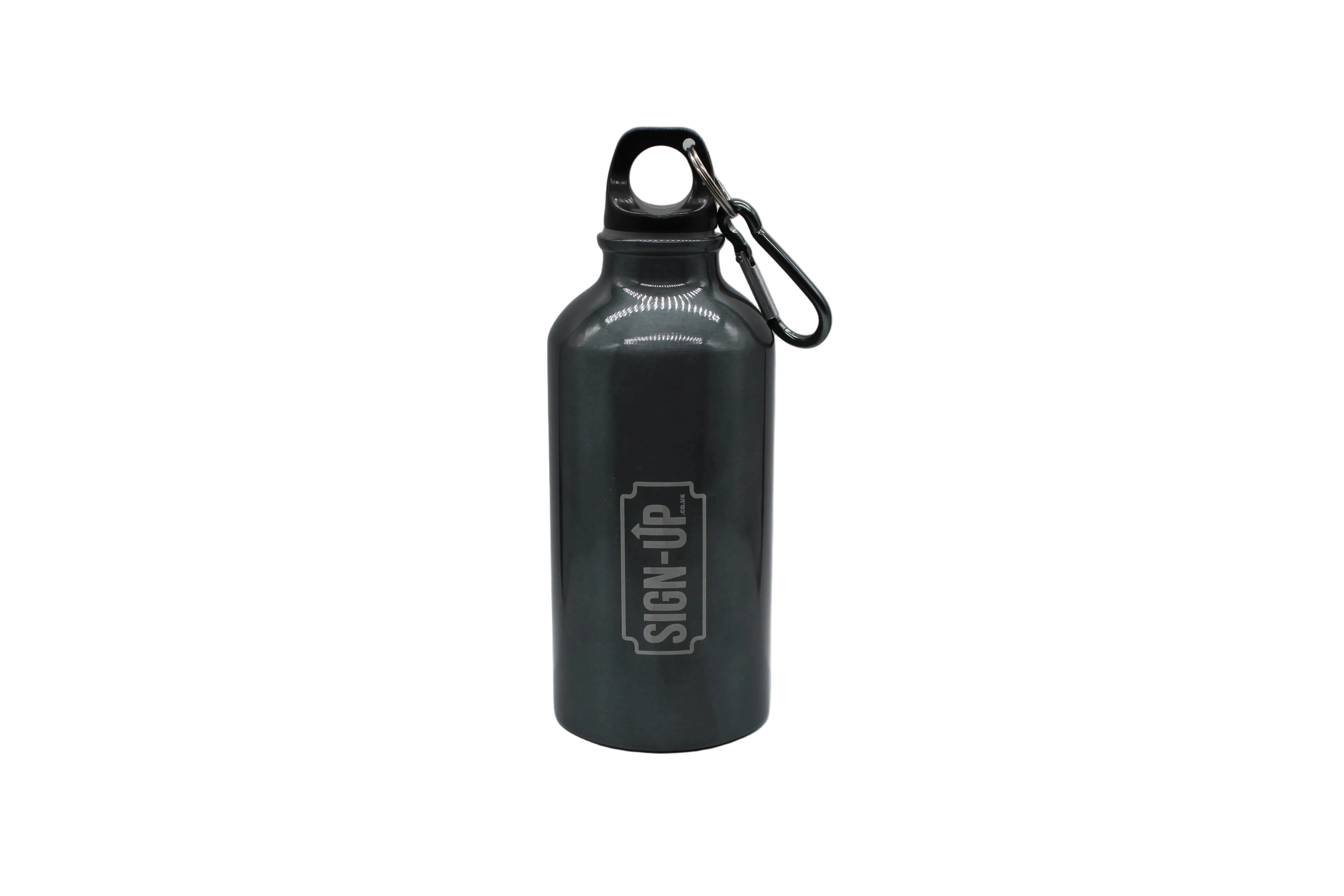 CustomEngraved 400 ml Aluminium Logo Bottle with Carabiner - Image 12