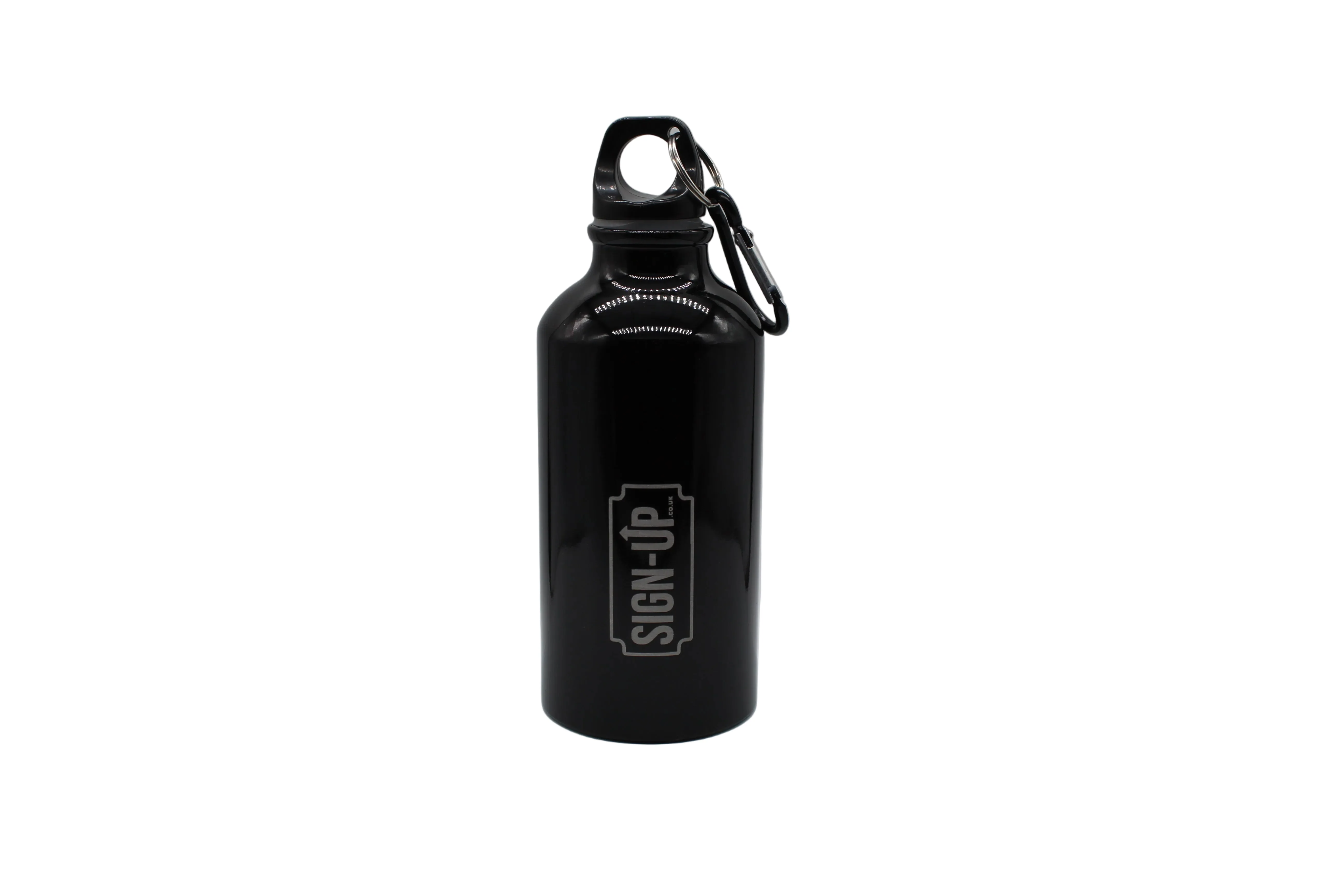 CustomEngraved 400 ml Aluminium Logo Bottle with Carabiner - Image 14