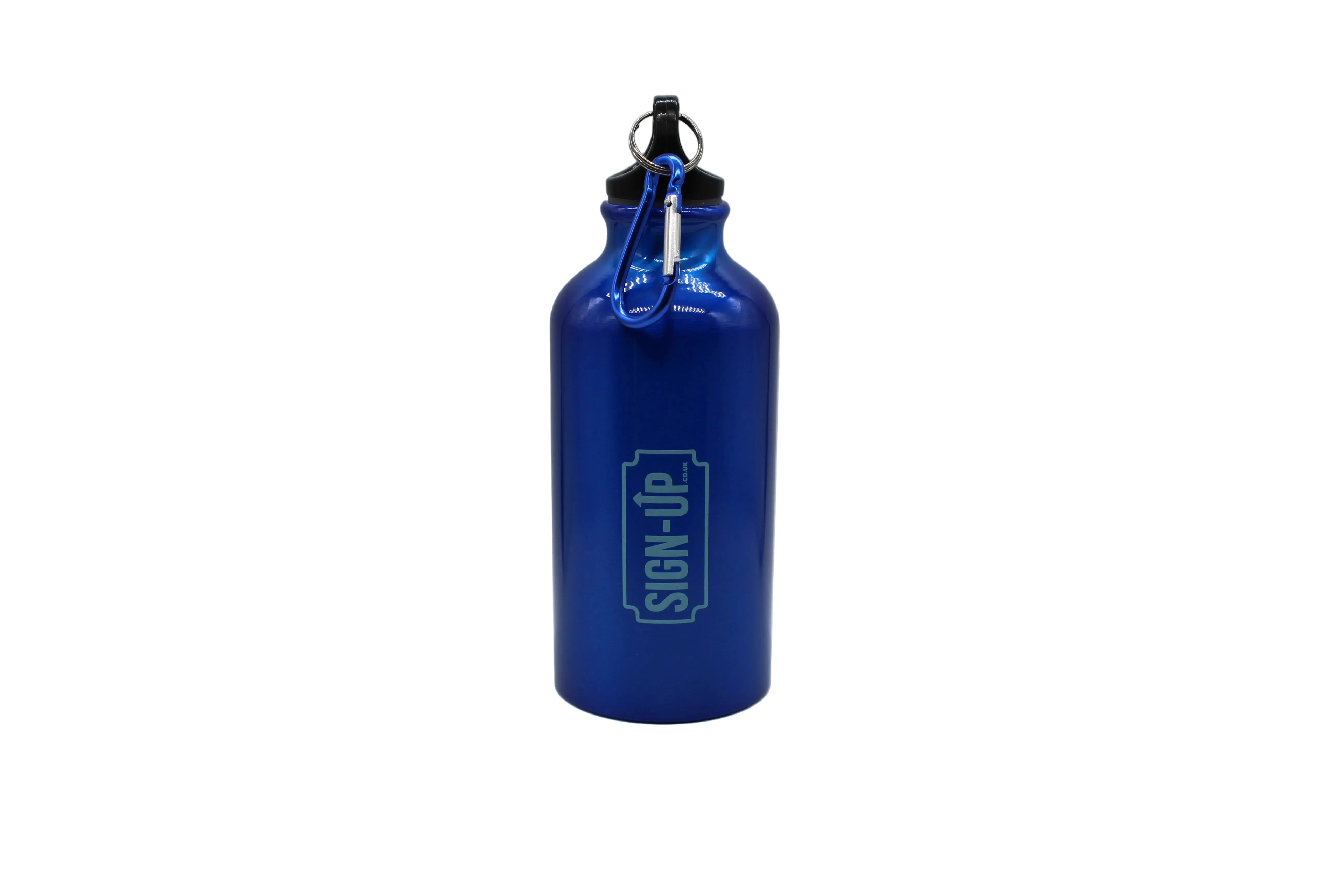 CustomEngraved 400 ml Aluminium Logo Bottle with Carabiner - Image 16