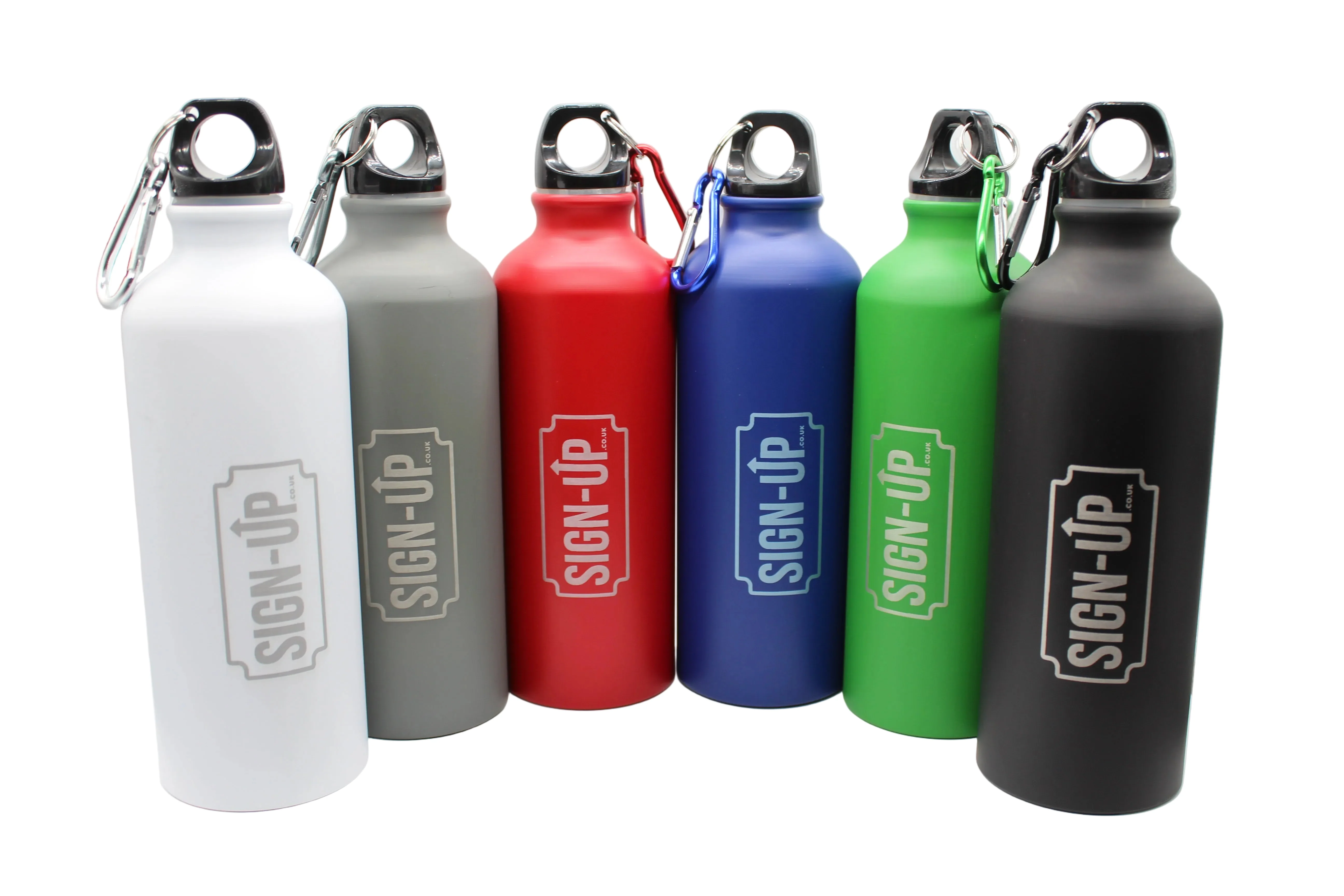 Custom Engraved Logo 540 ml Matt Aluminium Logo Bottle with Carabiner - Image 4