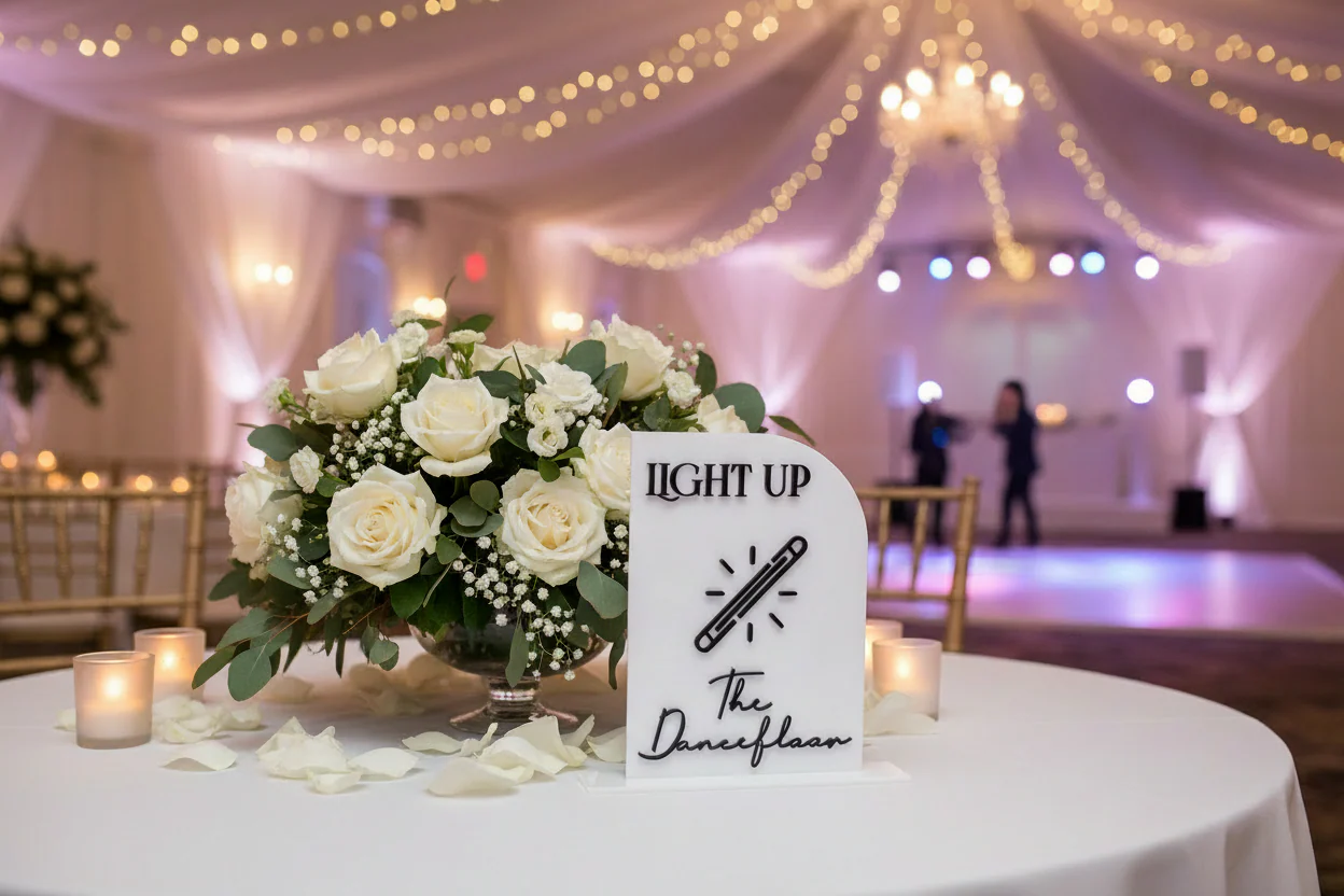 Light Up the Dancefloor Glowstick Wedding Sign - Image 6