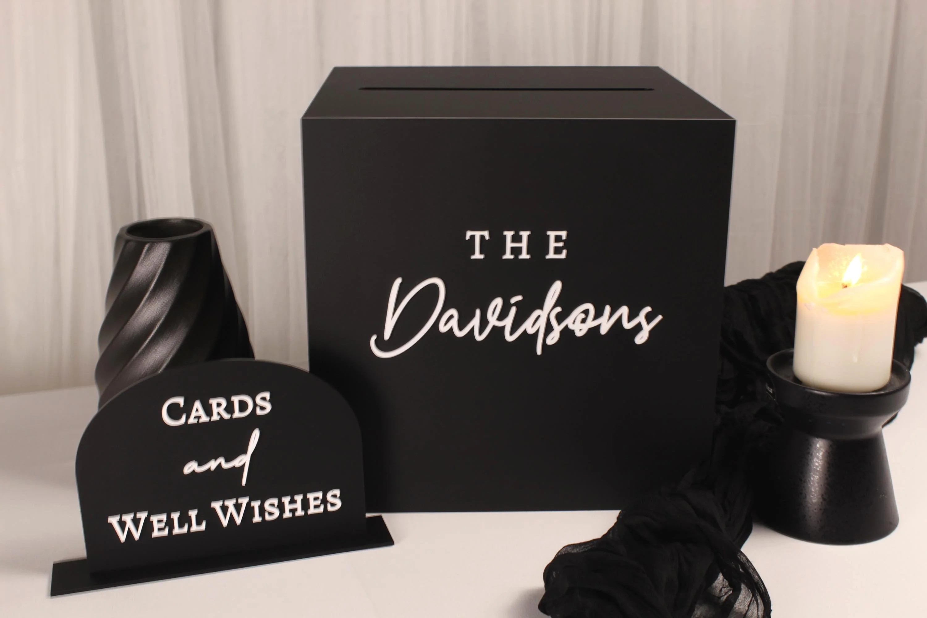 Modern Acrylic Wedding Card Box - Image 6
