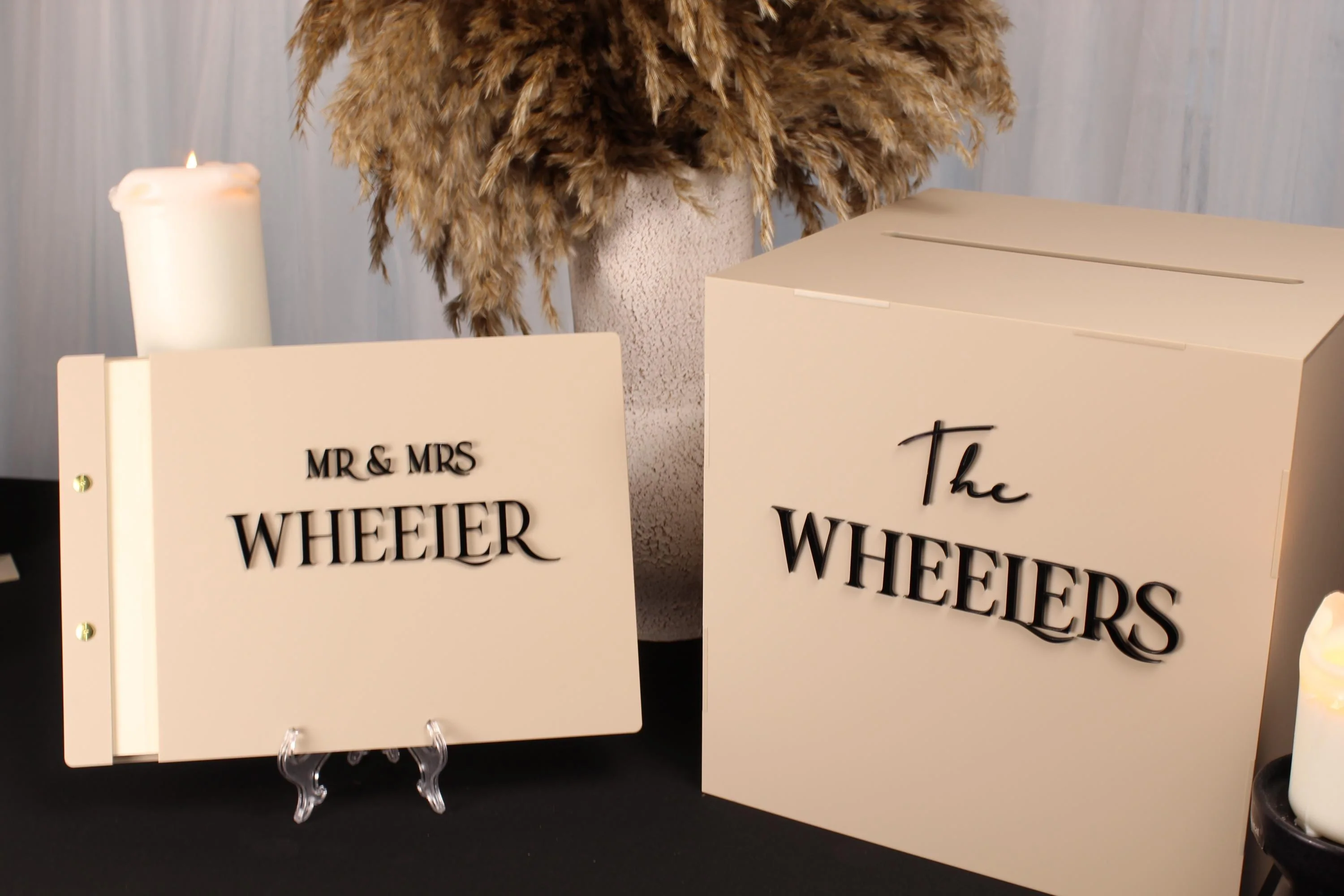 Modern Acrylic Wedding Card Box - Image 7
