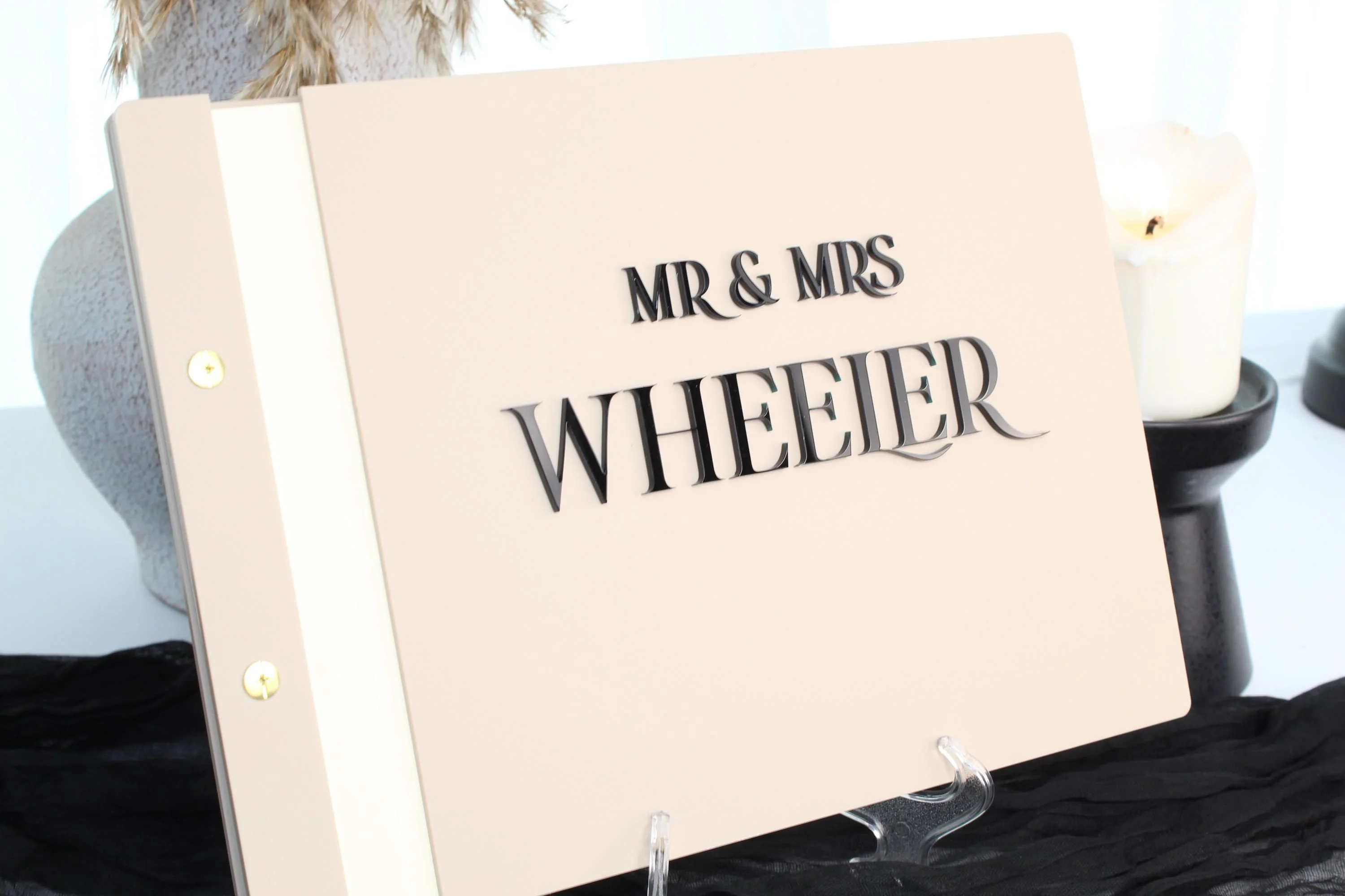 Personalised Acrylic Wedding Guestbook - Image 3
