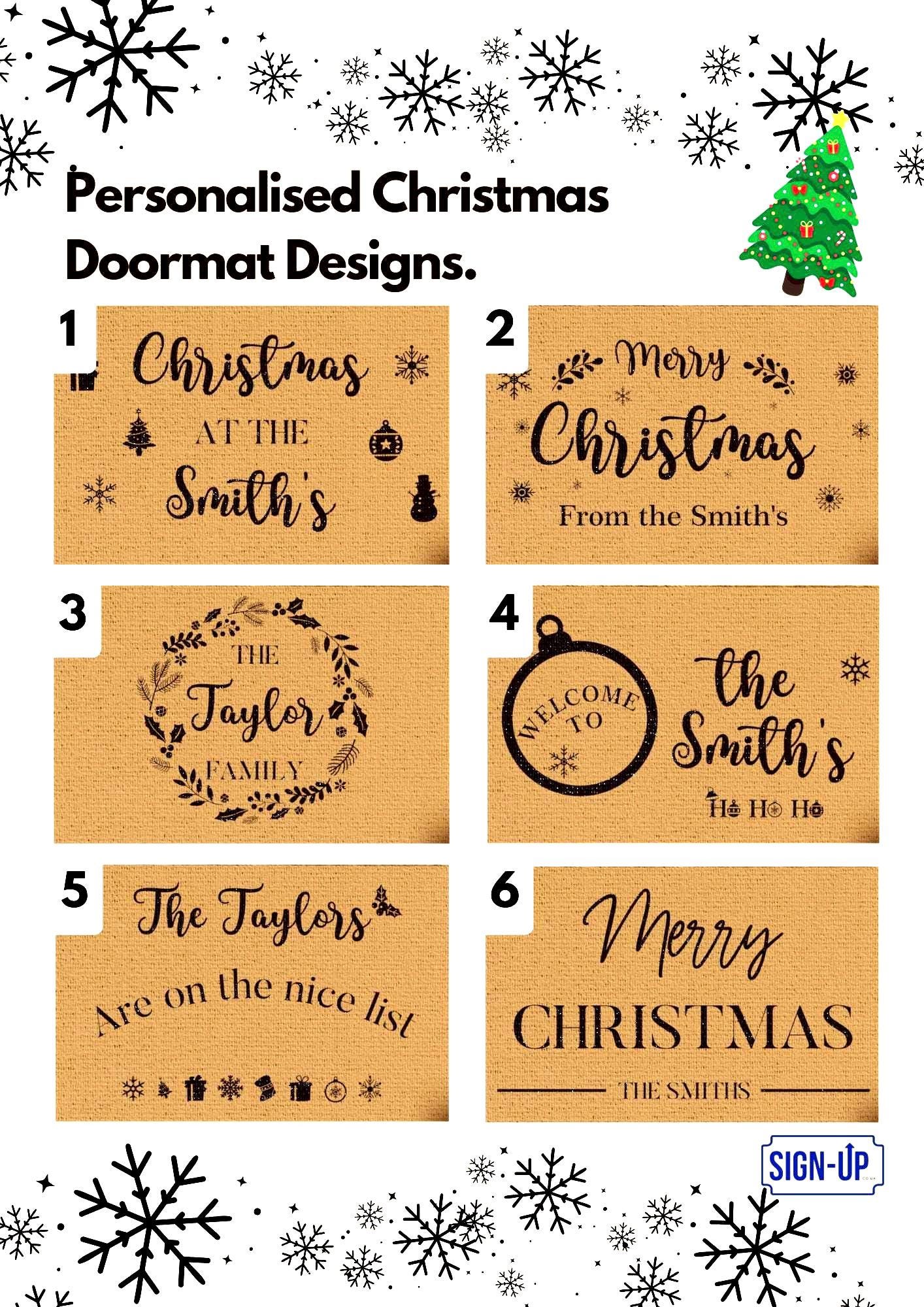 Personalised Xmas Doormat