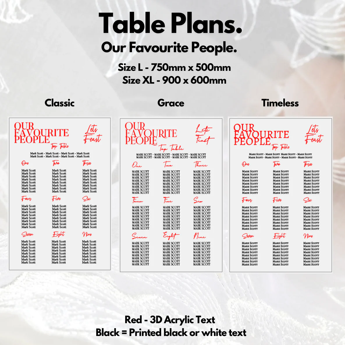 Wedding Seating Plan - Our Favourite People - Image 7