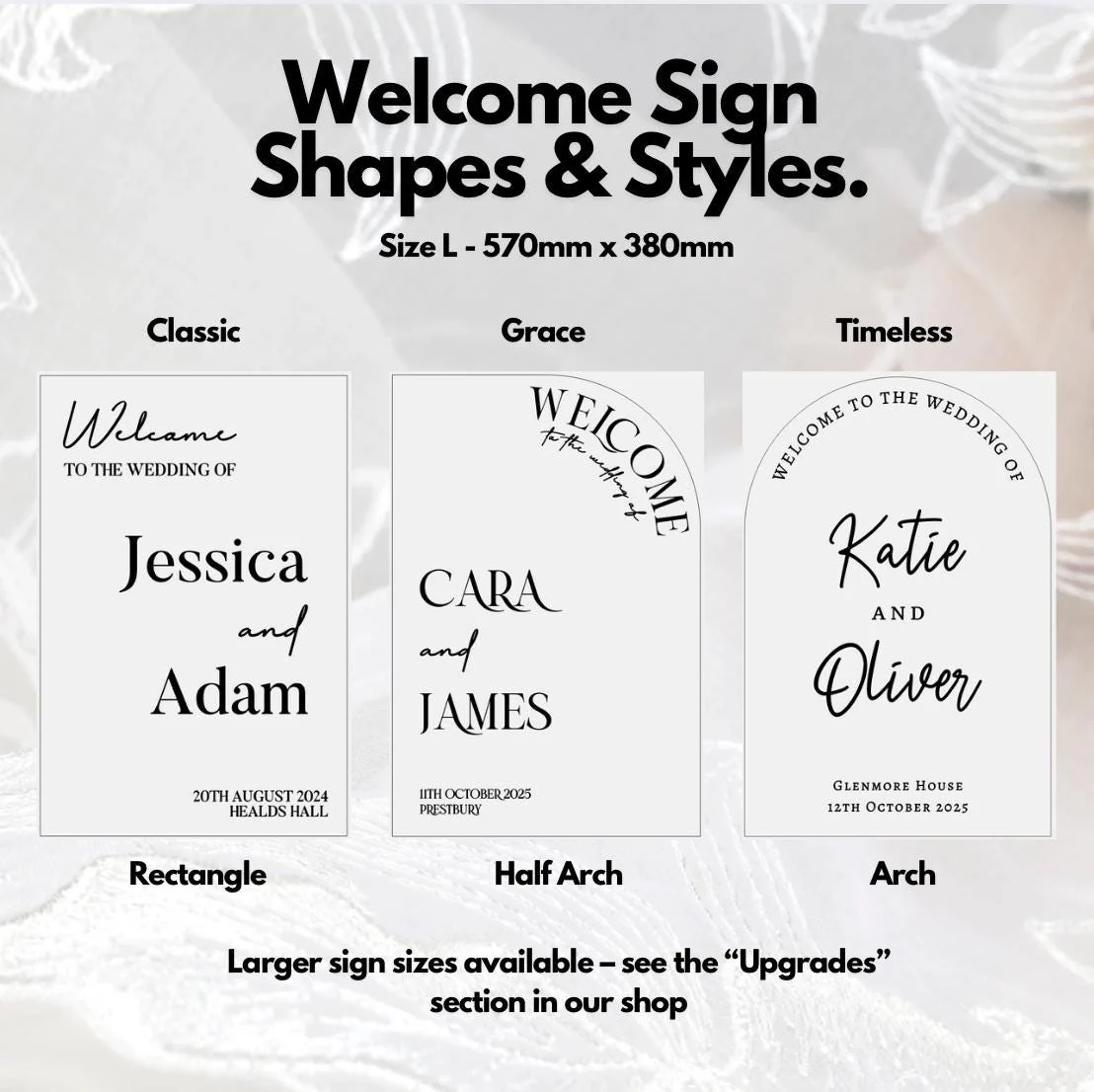 Welcome Sign, Card Box & Guestbook Package - Image 4